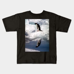 Adelie Penguin in a Reflective Mood Kids T-Shirt